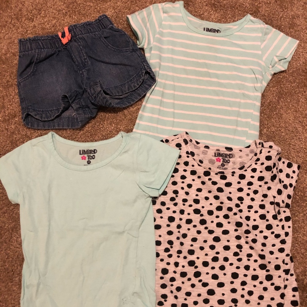 3 t shirts 1 shorts bundle